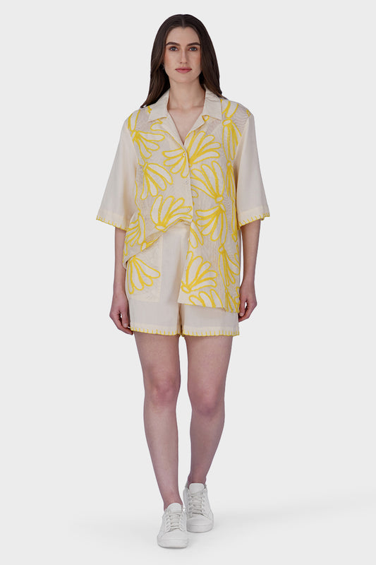Set of 6 Sunset Banana Embroidered Shorts(S, M & L)