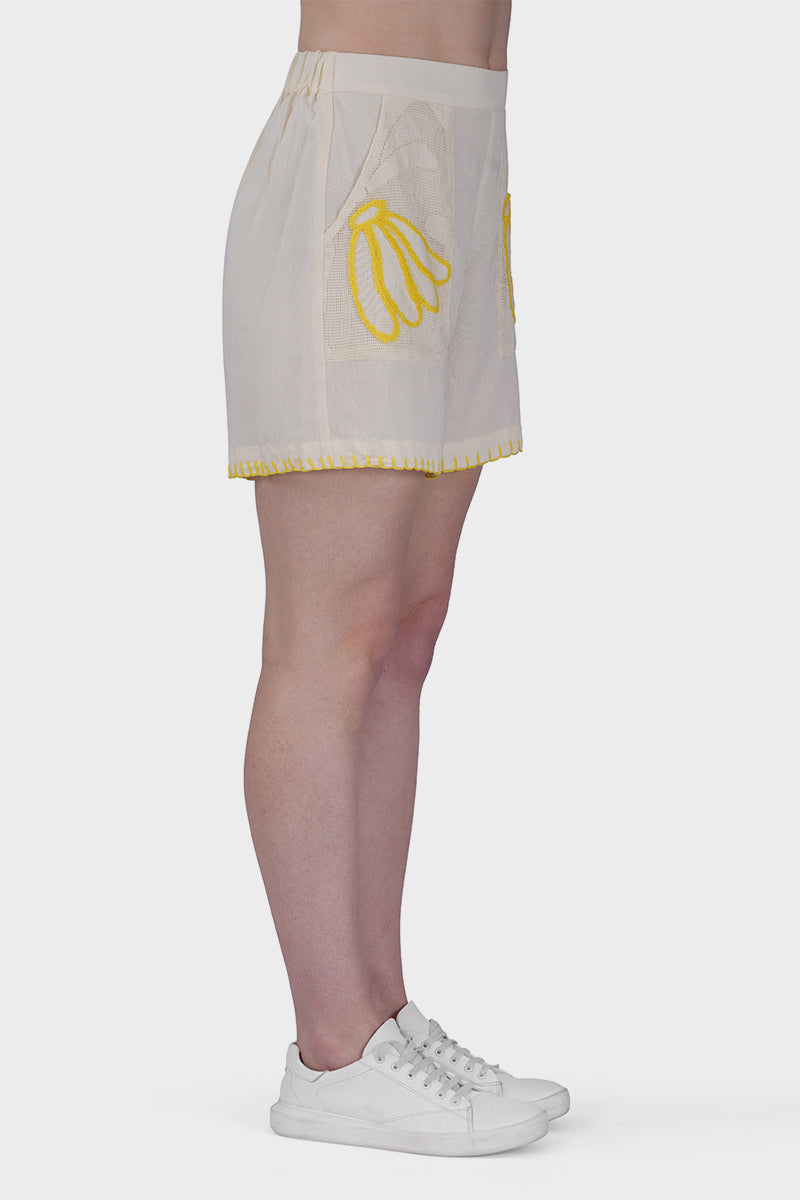 Set of 6 Sunset Banana Embroidered Shorts(S, M & L)