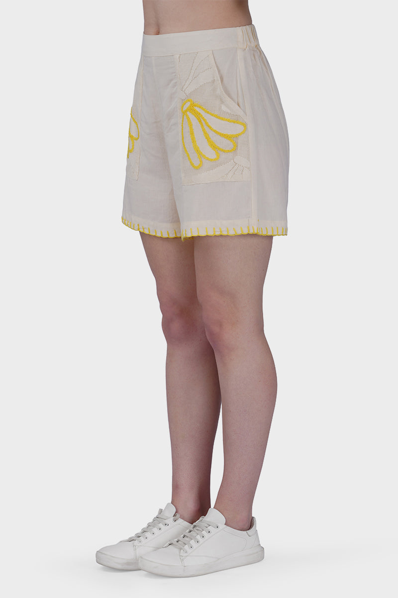 Set of 6 Sunset Banana Embroidered Shorts(S, M & L)