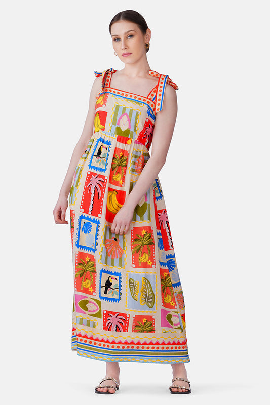 Set of 6 Toucan Pop Fruit Long Dress(S, M & L)