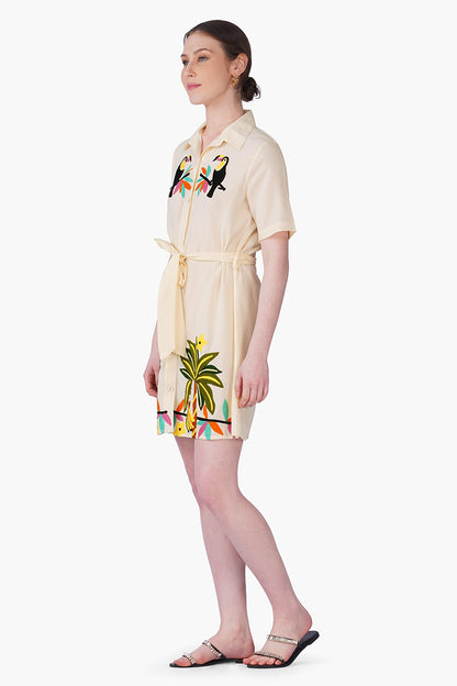 Set of 6 Toucan Carnival Embroidered Shirt Dress(S, M & L)