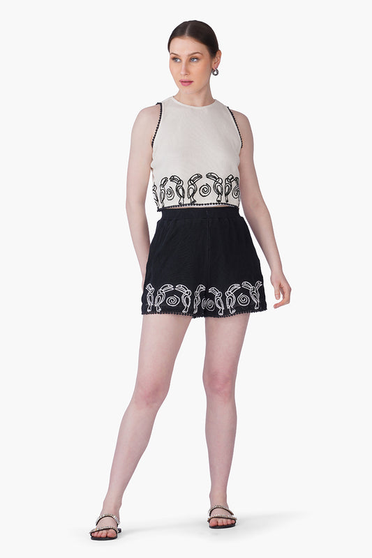 Set of 6 Exotic Toucan White Top (S, M & L)