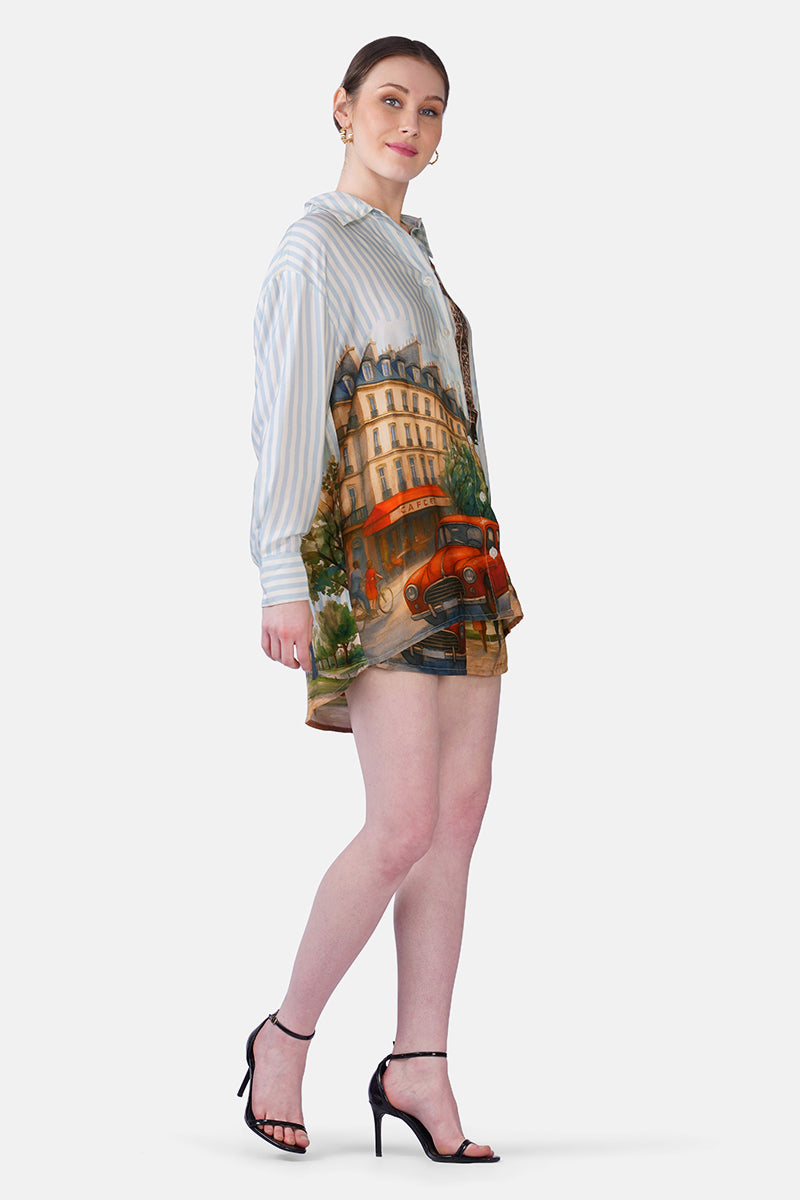 Set of 6  Love In Paris Printed Shirt (S, M & L)