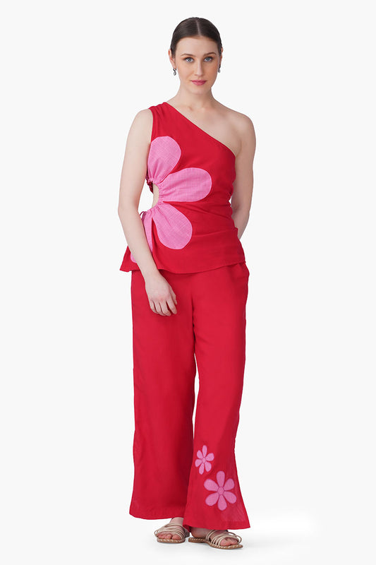 Set of 6 Rose Petal Scarlet Top(S, M & L)