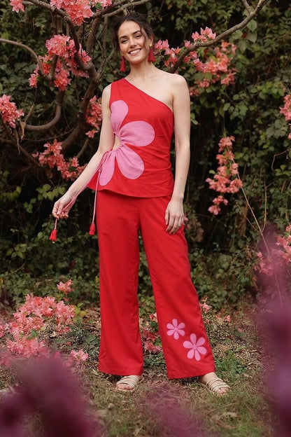 Set of 6 Rose Petal Scarlet Pants (S, M & L)