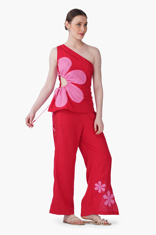 Set of 6 Rose Petal Scarlet Pants (S, M & L)