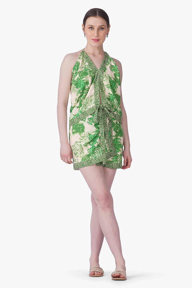 Set of 6 Green Forest Safari Print Top (S, M & L)