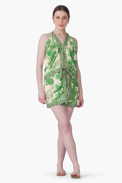 Set of 6 Green Forest Safari Print Top (S, M & L)