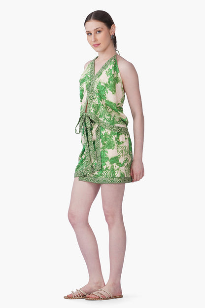 Set of 6 Green Forest Safari Print Top (S, M & L)