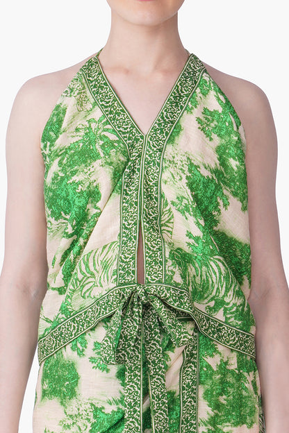 Set of 6 Green Forest Safari Print Top (S, M & L)