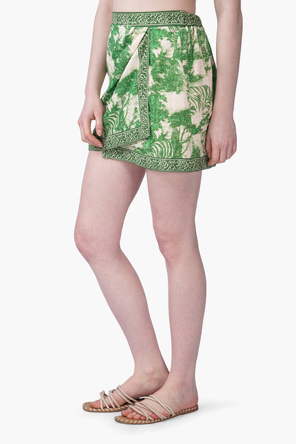 Set of 6 Green Forest Safari Print Skirt (S, M & L)