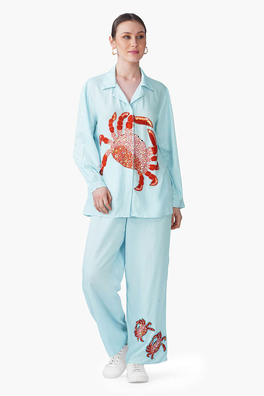 Set of 6 Crab Pop Embellished Shirt(S, M & L)