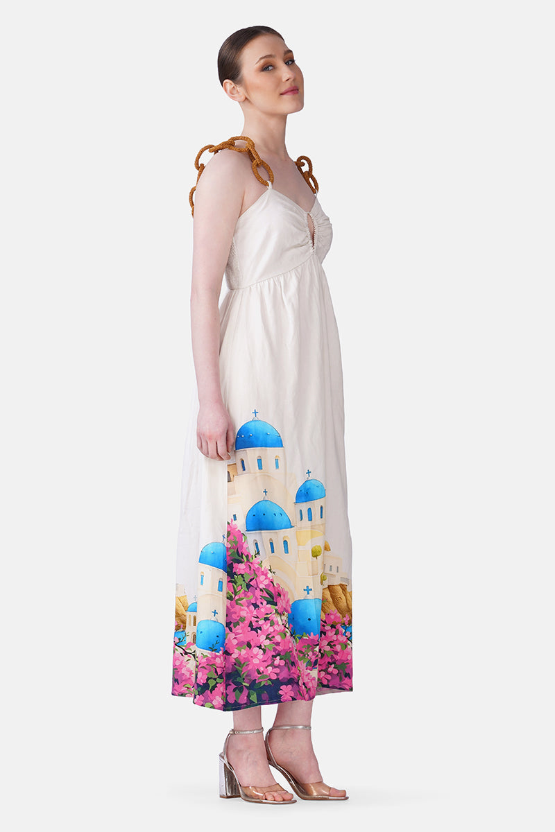 Set of 6 Santorini Dream Print Long Dress(S, M & L)