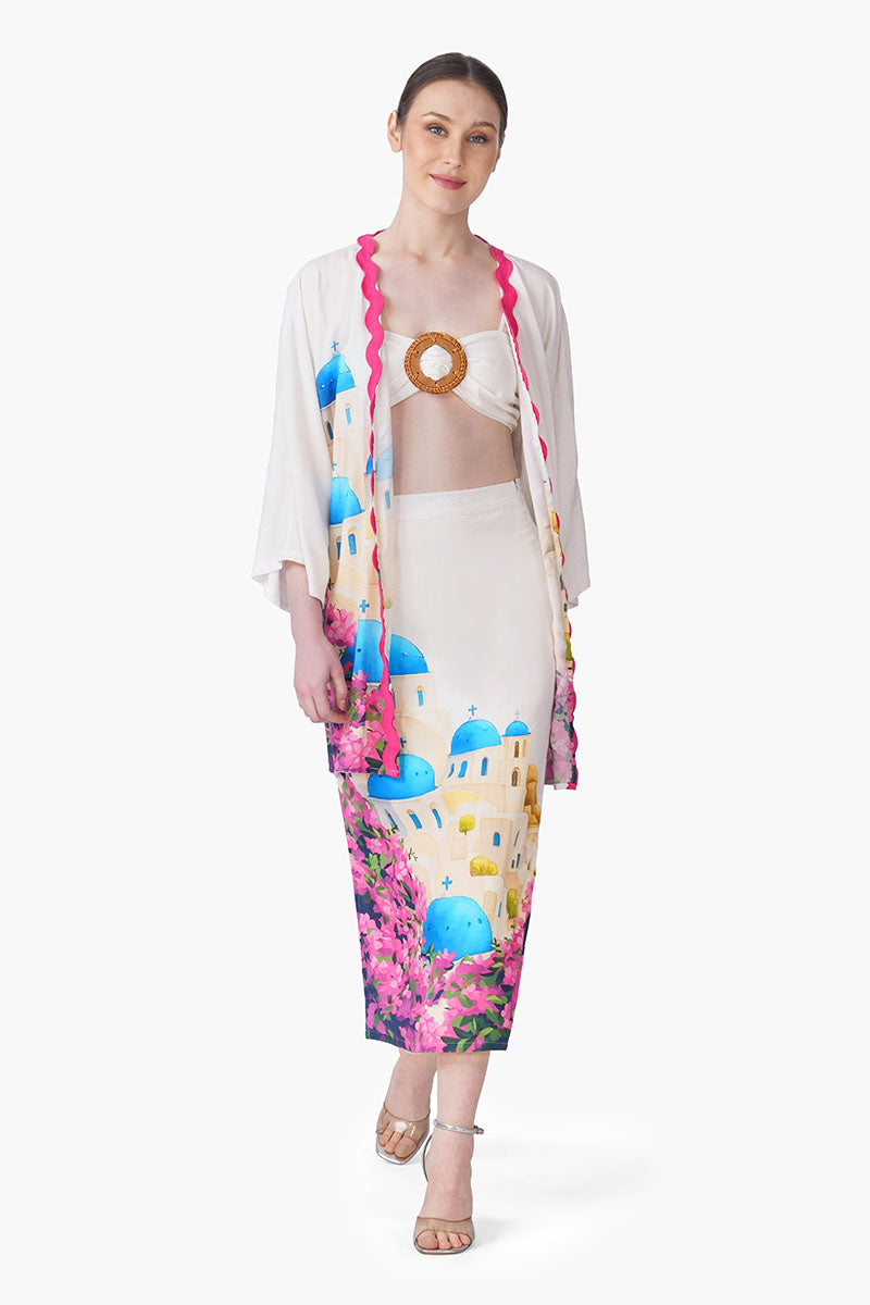 Set of 6 Santorini Dream Print Cover Up(S, M & L)