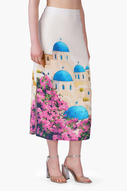 Set of 6 Santorini Dream Print Skirt(S, M & L)
