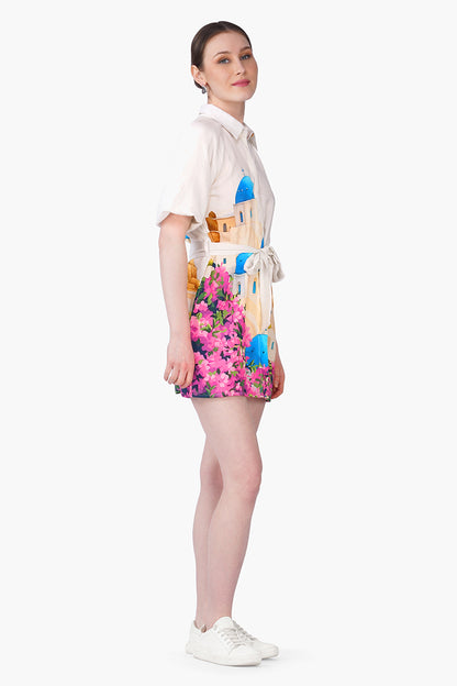 Set of 6 Santorini Dream Print Short Dress(S, M & L)