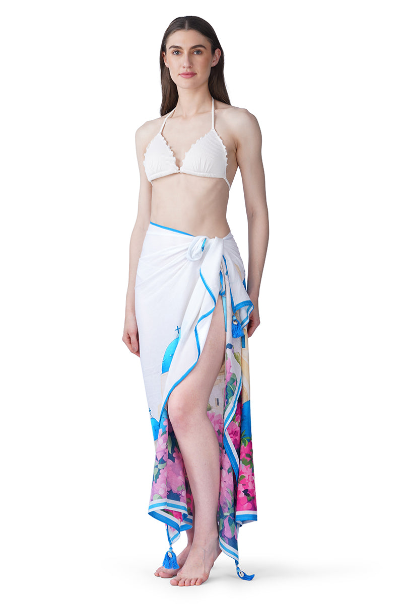 Santorini Dream Print Sarong