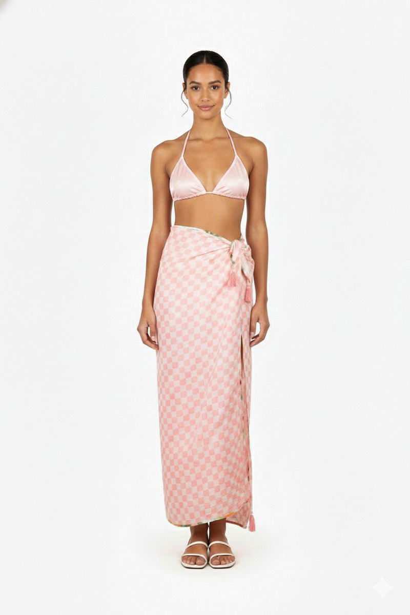 Prettu blush check sarong