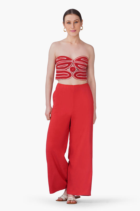 Set of 6 Red Scarlet Dori Charm Top (S, M & L)