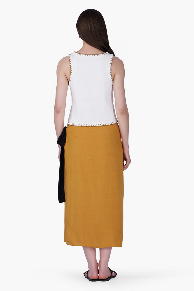 Set of 6 White Essential  Sleeveless Top (S, M & L)