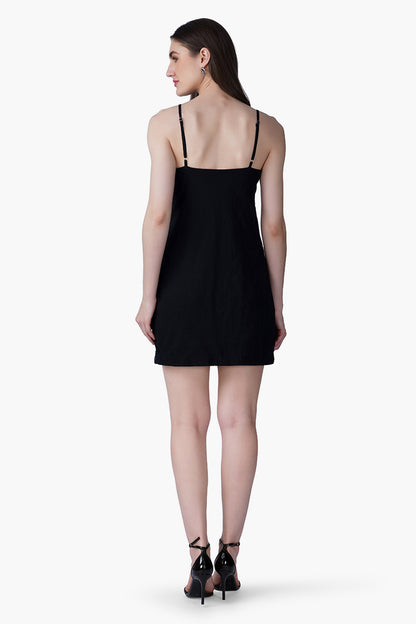 Black Ocean Jewel Embellished Dress