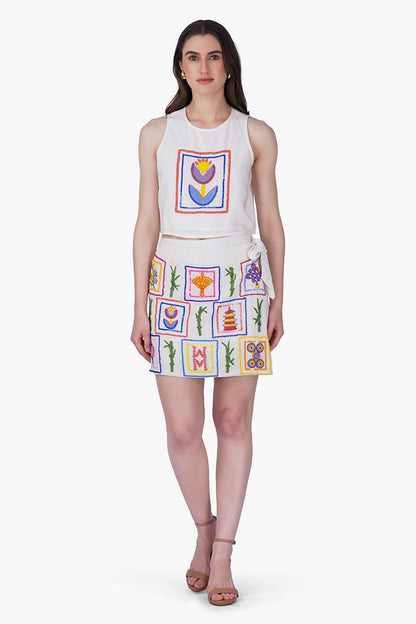 Set of 6 Mahjong Temple Embellished Top  (S, M & L)