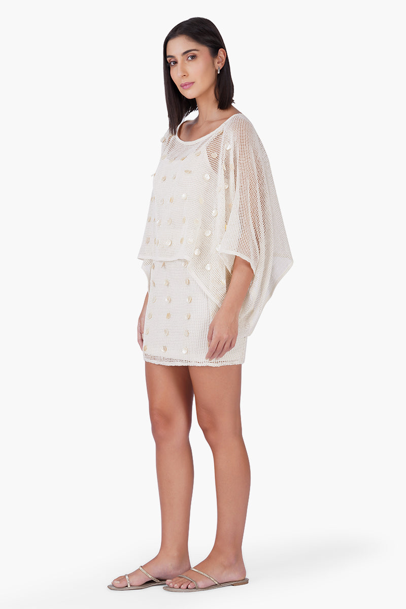 Set of 6 Sea Charm Mesh Short Kaftan (S,M,L)
