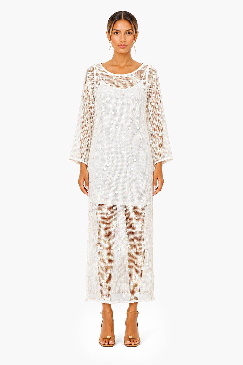 Set of 6 Shell Sequin Mesh Cover-Up (S,M,L)