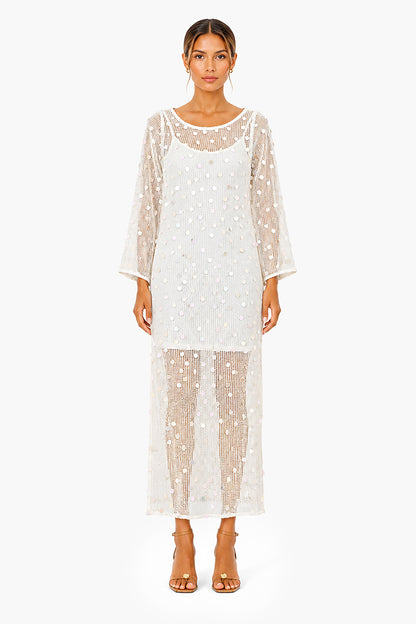 Set of 6 Shell Sequin Mesh Cover-Up (S,M,L)