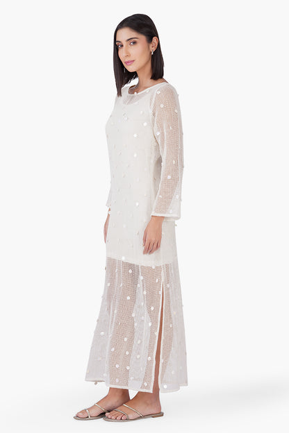 Set of 6 Shell Sequin Mesh Cover-Up (S,M,L)