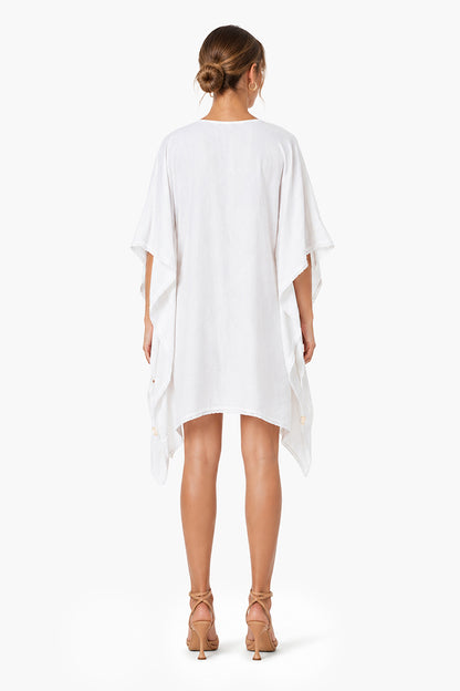 Set of 6 White Shell Cascade Short Kaftan (S,M,L)