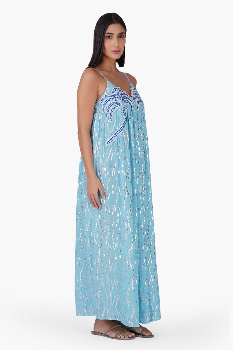 Set of 6 Aqua Aura Flared Dress (S,M,L)