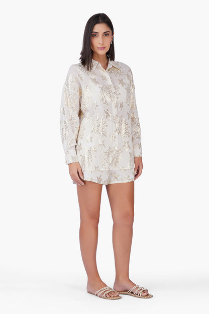 Set of 6 Shoreline Shimmer Button Down Shirt (S,M,L)