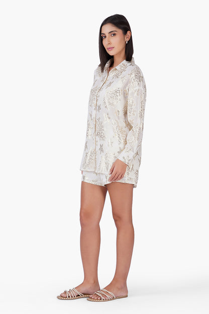 Set of 6 Shoreline Shimmer Button Down Shirt (S,M,L)