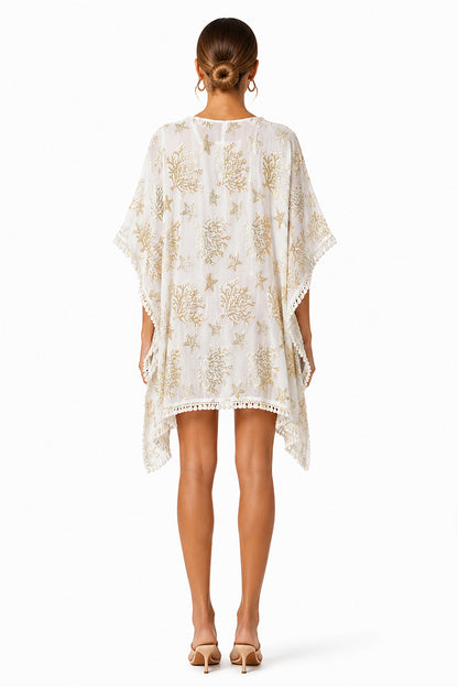 Set of 6 Shoreline Shimmer Short Kaftan (S,M,L)