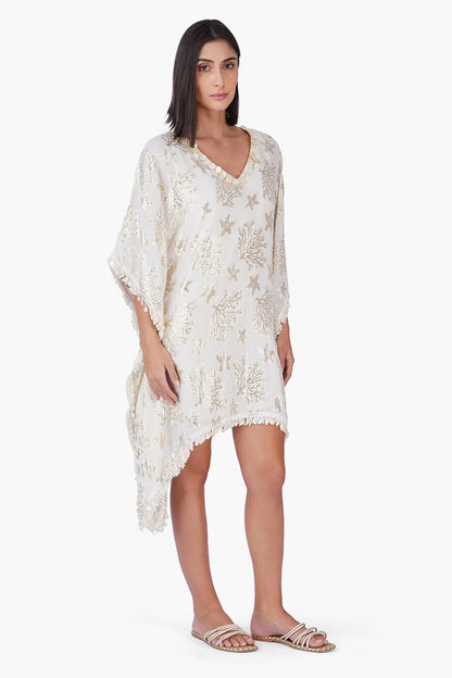 Set of 6 Shoreline Shimmer Short Kaftan (S,M,L)