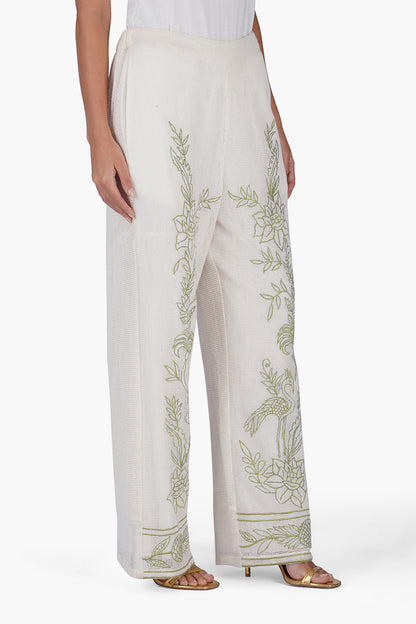 Set of 6 White Garden Muse Embroidered Lace Pants (S,M,L)