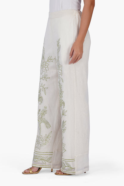 Set of 6 White Garden Muse Embroidered Lace Pants (S,M,L)