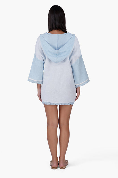 Set of 6 Blue Mariner Shell Hoodie Short Dress (S,M,L)