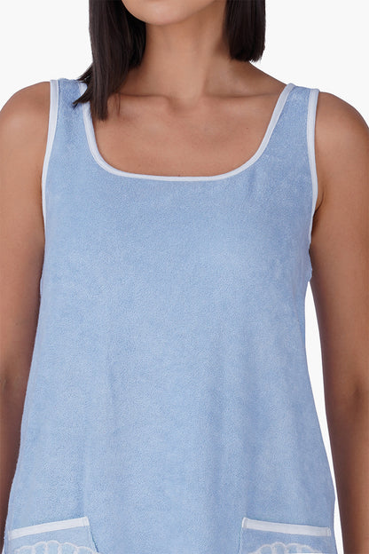 Set of 6 Blue Mariner Shell Slip On Short Dress (S,M,L)