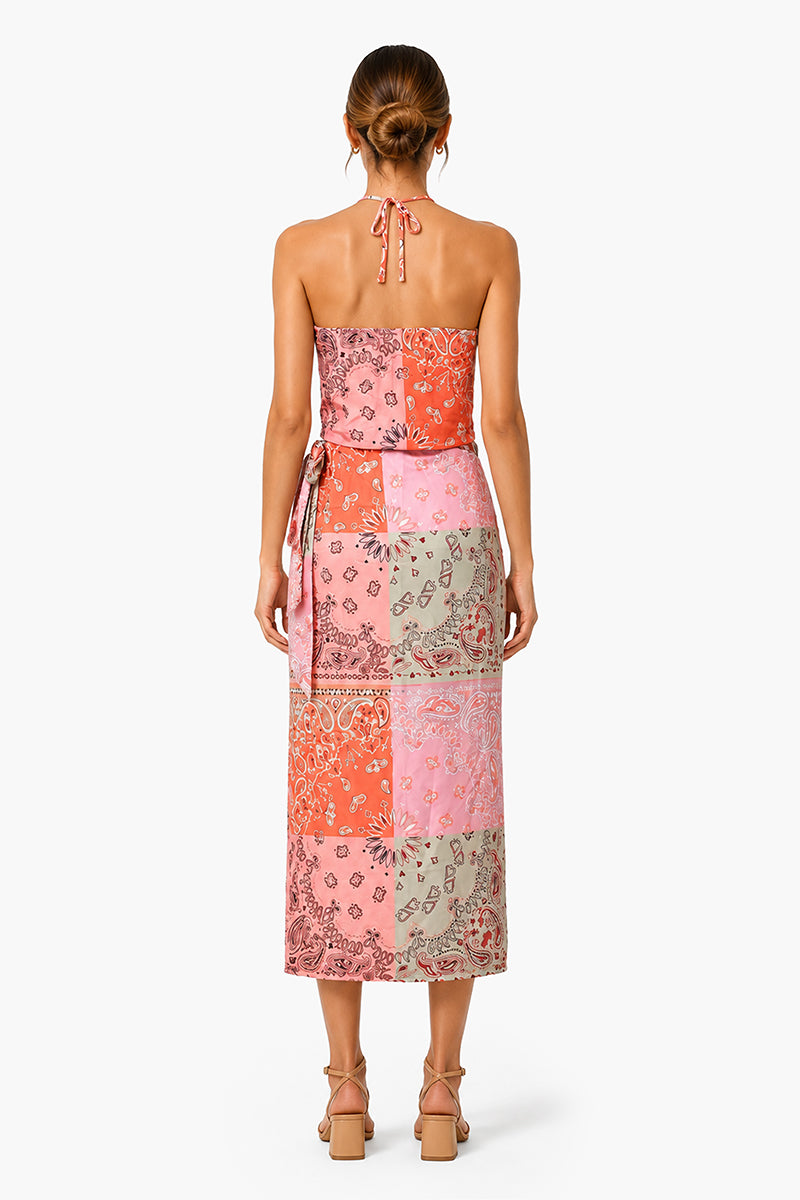 Set of 6 Prism Paisley Bandana Print Hankey Top (S,M,L)