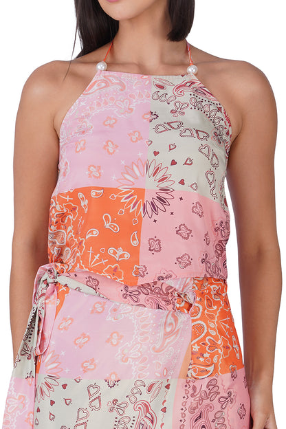 Set of 6 Prism Paisley Bandana Print Hankey Top (S,M,L)