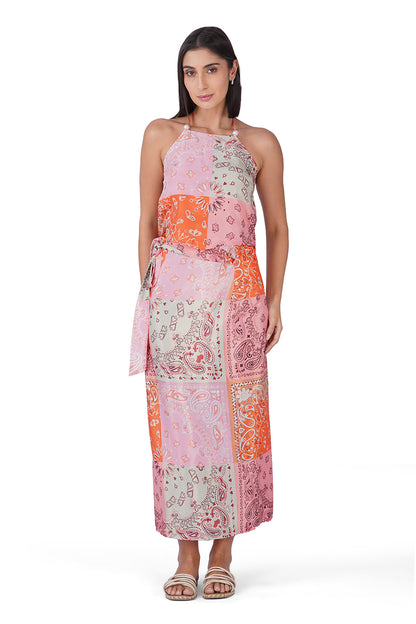 Set of 6 Prism Paisley Bandana Print Wrap Skirt (S,M,L)