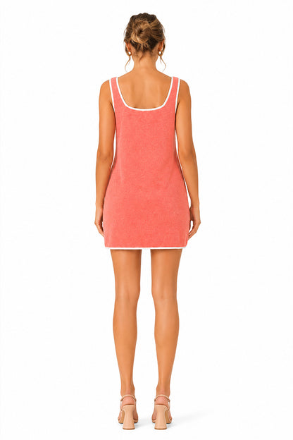 Set of 6 Coral Midsummer Terry Embrodiered Slip On Dress (S,M,L)