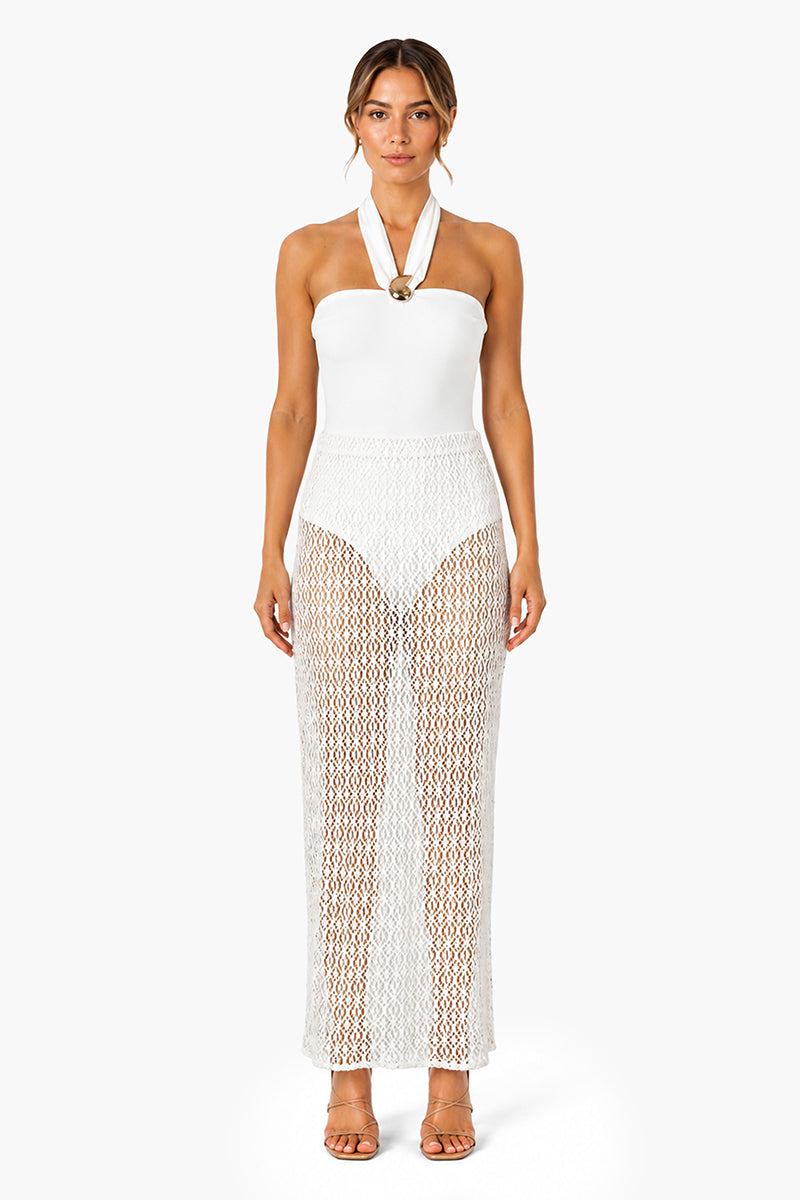 Set of 6 Seashell Sculpt Lace Halter Body Suit (S,M,L)