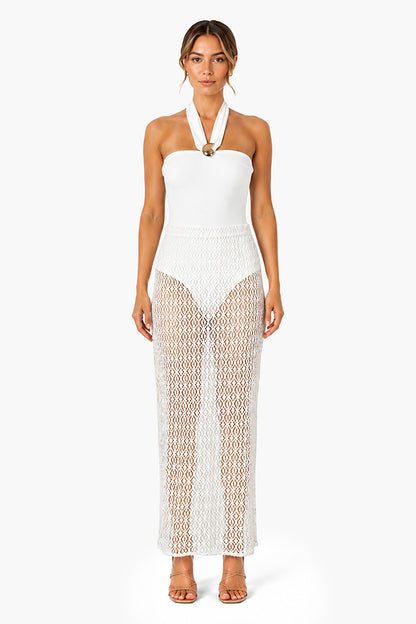 Set of 6 Seashell Sculpt Lace Halter Body Suit (S,M,L)