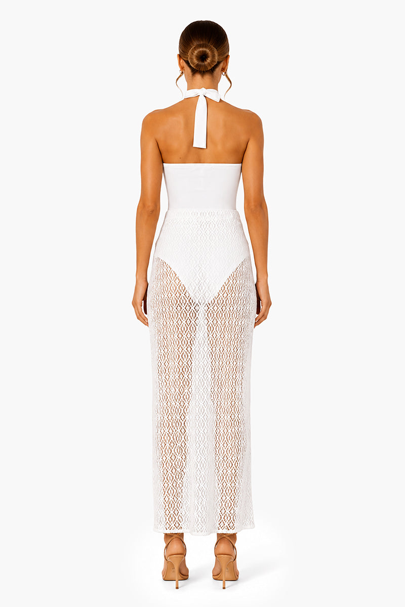 Set of 6 Seashell Sculpt Lace Halter Body Suit (S,M,L)