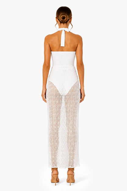 Set of 6 Seashell Sculpt Lace Halter Body Suit (S,M,L)