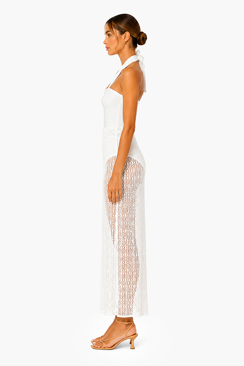 Set of 6 Ethereal White Lace Cover Up Resort Skirt (S,M,L)