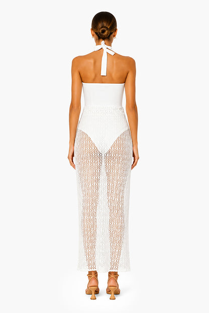 Set of 6 Ethereal White Lace Cover Up Resort Skirt (S,M,L)